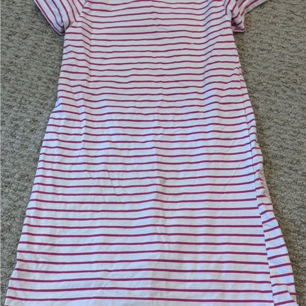 ☃️Striped Pink Flamingo T-Shirt Dress